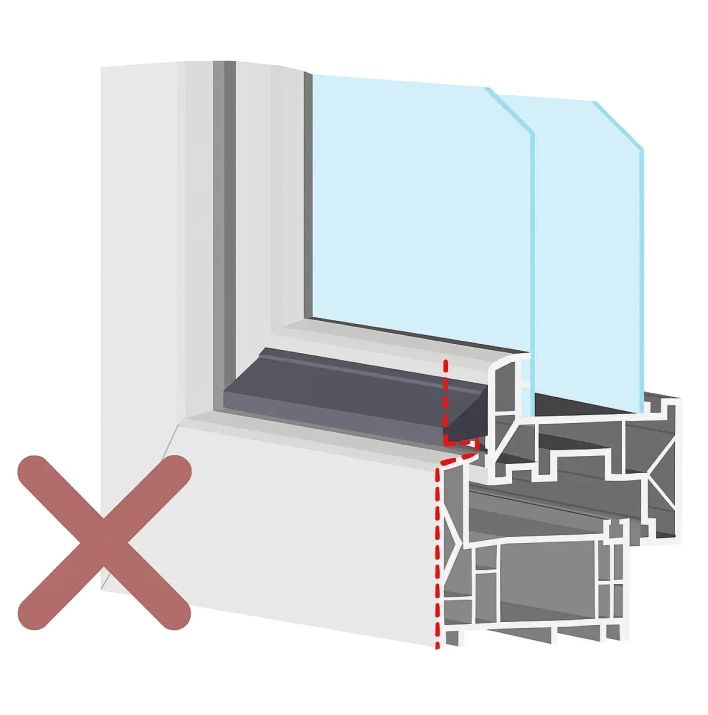 Fenster mit Wetterschenkel - FlexScreen nicht kompatibel